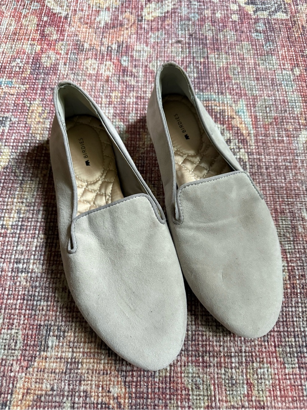 Birdies Starling grey/latte Slip-Ons with Quilted Insole size 9